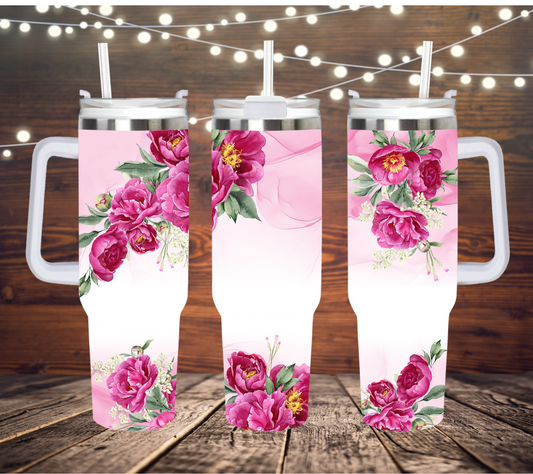 40oz Pink Floral